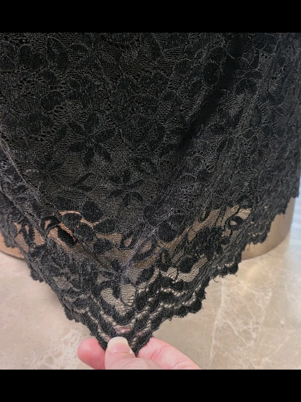 Black Floral Lace Short Sleeve Blouse